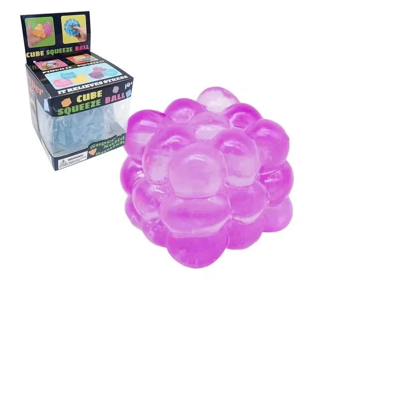 Set of candy-style kneading squishy sensory stress relief cube toys