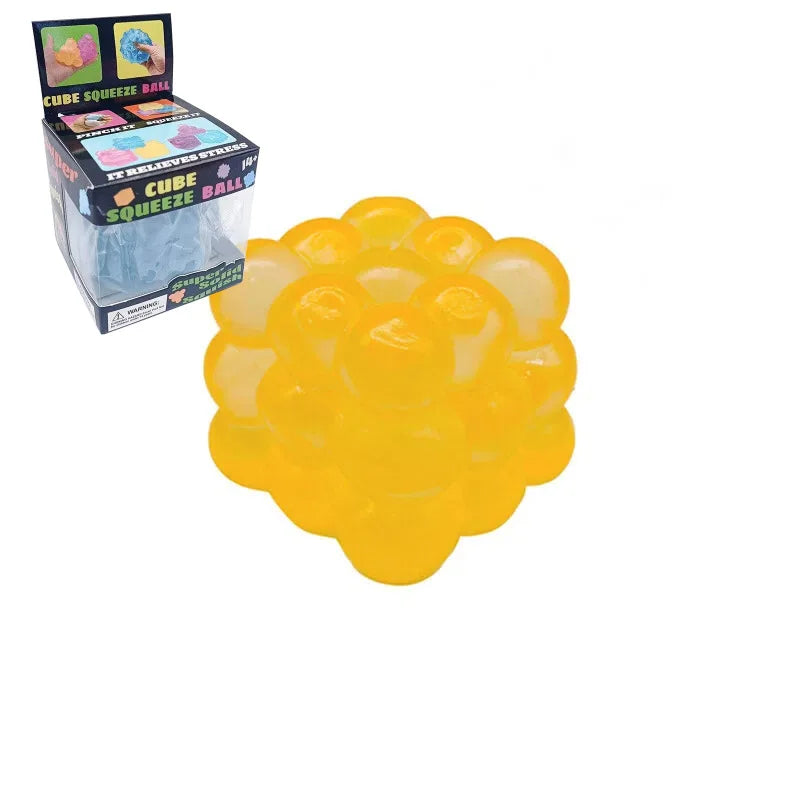 Set of candy-style kneading squishy sensory stress relief cube toys