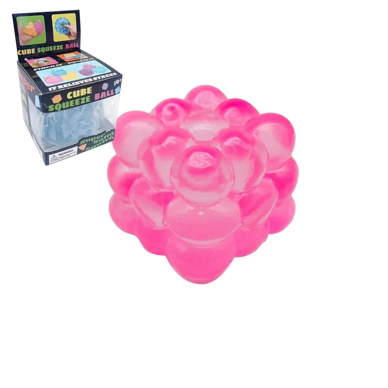 Set of candy-style kneading squishy sensory stress relief cube toys