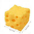 Squishy simulation cheese cube fidget toy with slow rebound for stress relief