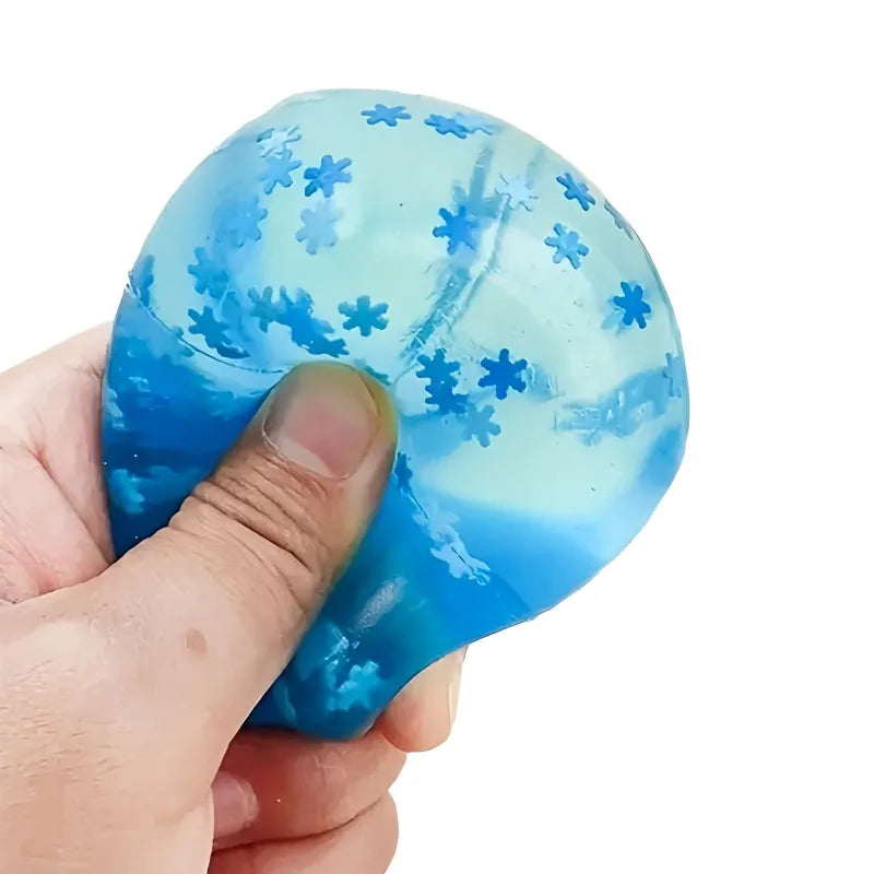 Soft slow-rising squishy snowflake ice cube sensory fidget toy