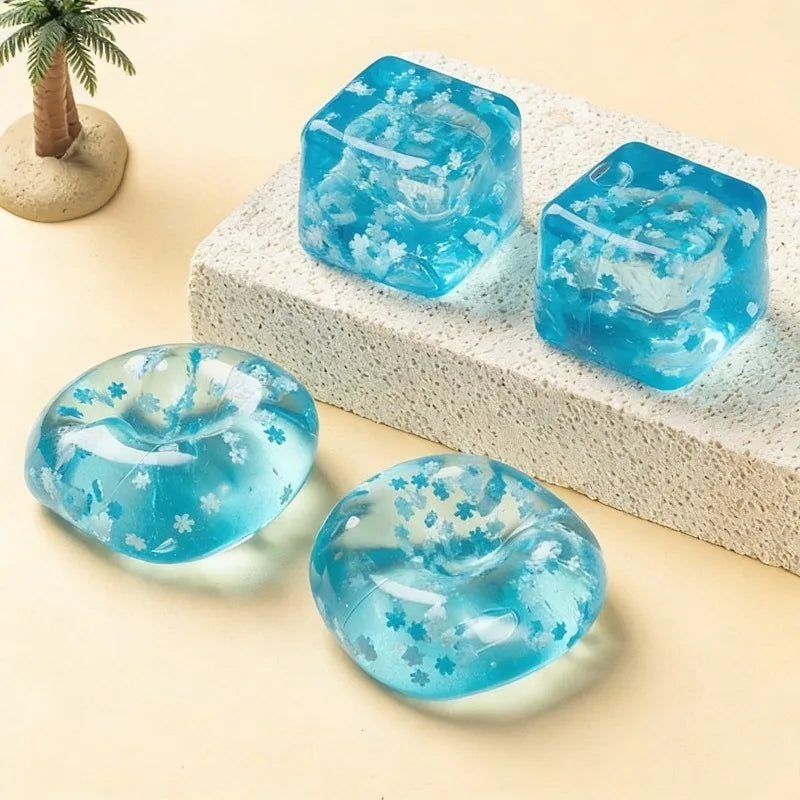 Soft slow-rising squishy snowflake ice cube sensory fidget toy