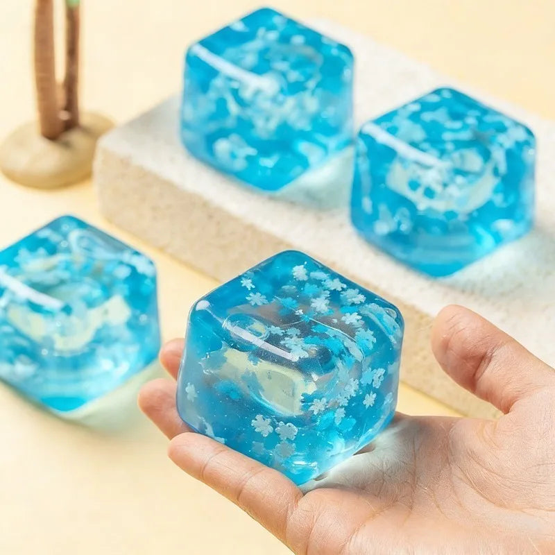 Soft slow-rising squishy snowflake ice cube sensory fidget toy