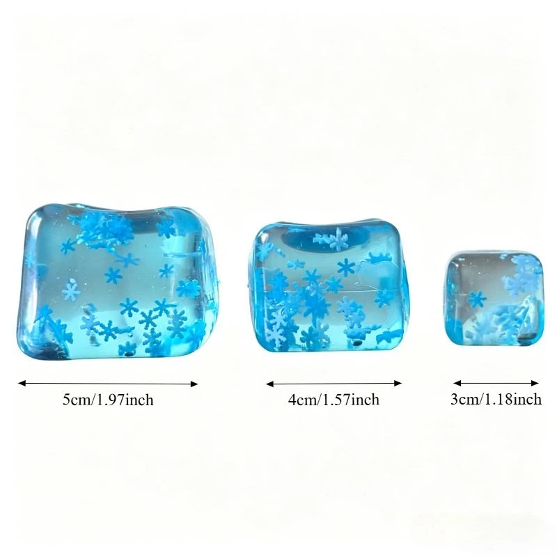 Soft slow-rising squishy snowflake ice cube sensory fidget toy