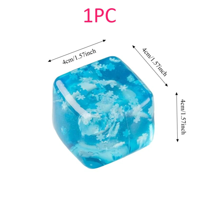 Soft slow-rising squishy snowflake ice cube sensory fidget toy