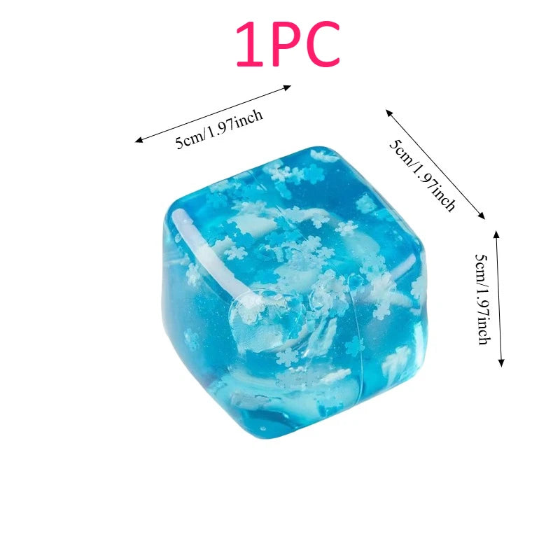Soft slow-rising squishy snowflake ice cube sensory fidget toy