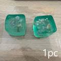Squishy sea breeze ice cube fidget toy with mini shells and starfish, sensory stress relief
