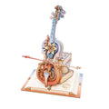 Symphony of dreams mechanical music box 3D wooden puzzle kit, pre-colored DIY build for adults