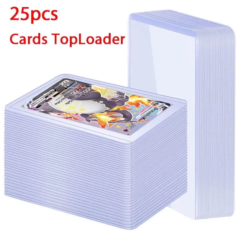 Hard PVC trading card sleeves protectors for collectible and sports cards, 3x4 inch clear top loaders