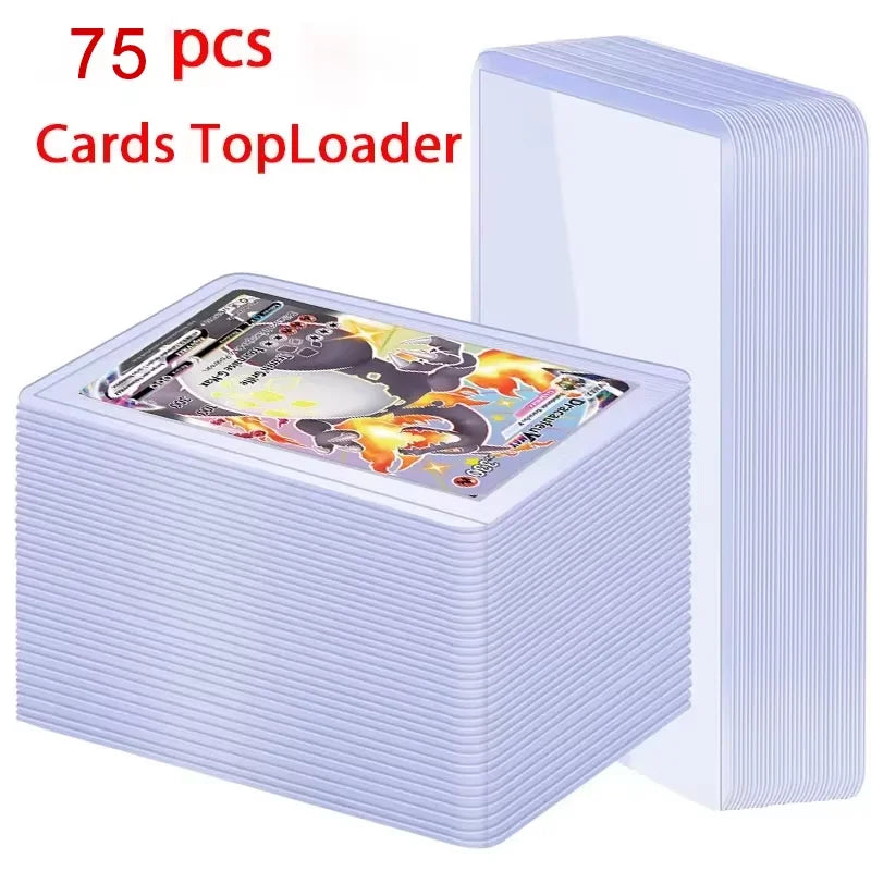 Hard PVC trading card sleeves protectors for collectible and sports cards, 3x4 inch clear top loaders