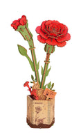 DIY wooden flower bouquet 3D puzzle craft kit, everlasting handmade floral home decor