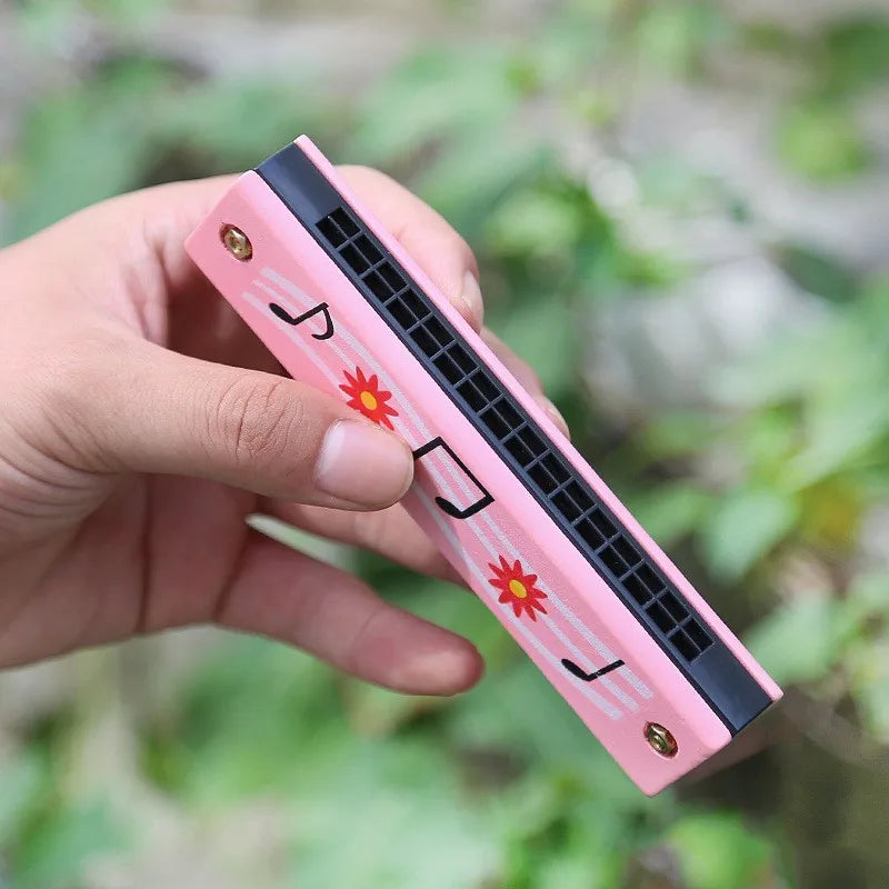 Children's wooden harmonica musical instrument learning toy