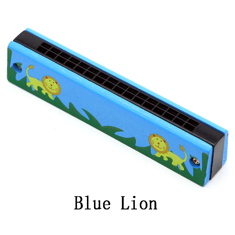 Children's wooden harmonica musical instrument learning toy